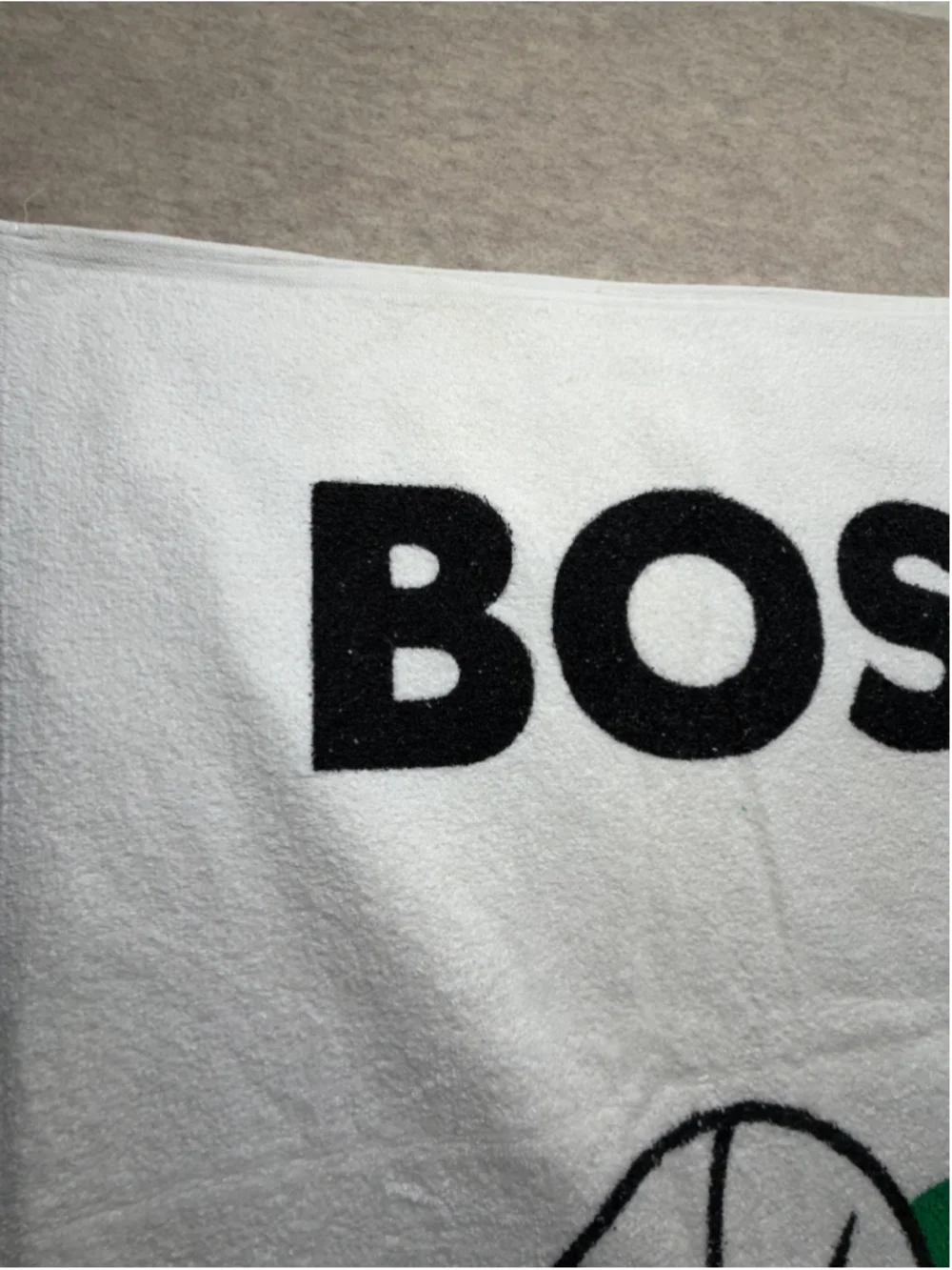 Vintage Boston Celtics Beach Towel White Green NBA Basketball